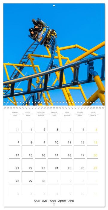 Carousels, Roller Coasters, Funfairs (CALVENDO Monthly Calendar 2025)