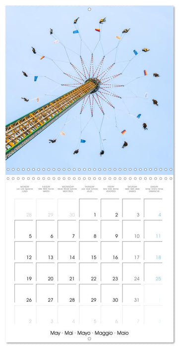 Carousels, Roller Coasters, Funfairs (CALVENDO Monthly Calendar 2025)