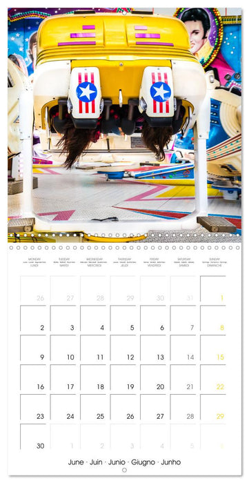 Carousels, Roller Coasters, Funfairs (CALVENDO Monthly Calendar 2025)