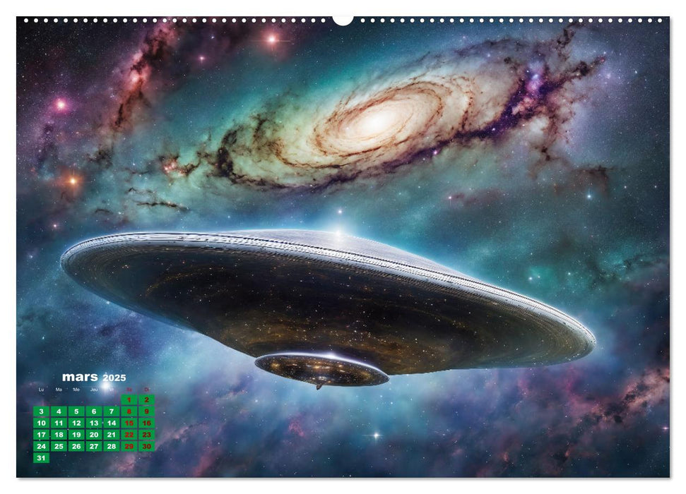 À travers l'univers-L'incroyable voyage (CALVENDO Calendrier mensuel 2025)