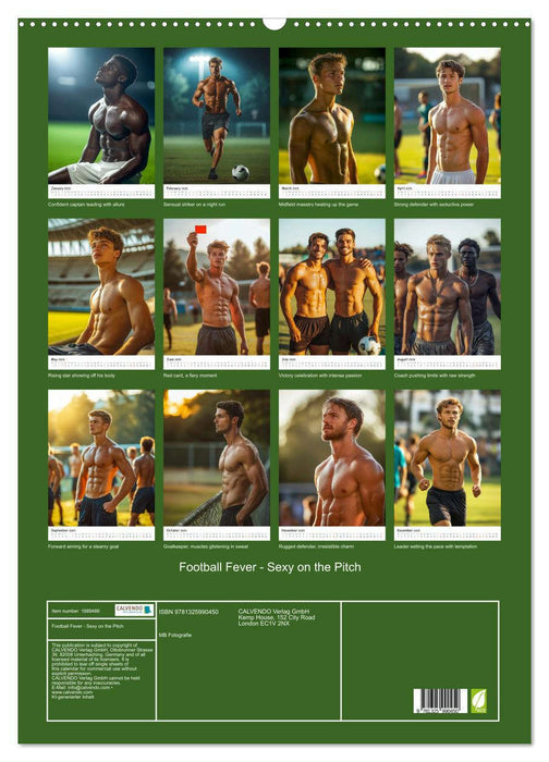 Football Fever - Sexy on the Pitch (CALVENDO Monthly Calendar 2025)