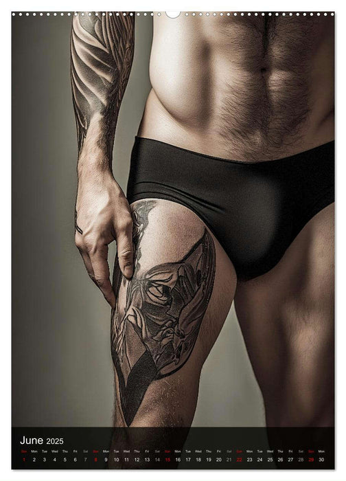 Inked Bodies - Sexy Tattooed Men (CALVENDO Monthly Calendar 2025)