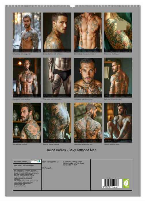 Inked Bodies - Sexy Tattooed Men (CALVENDO Premium-Calendar 2025)