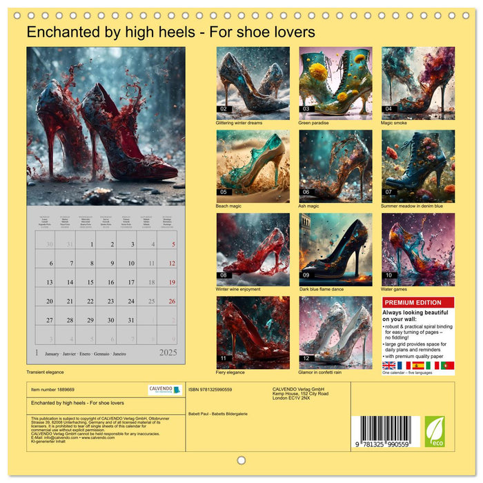 Enchanted by high heels - For shoe lovers (CALVENDO Monthly Calendar 2025)