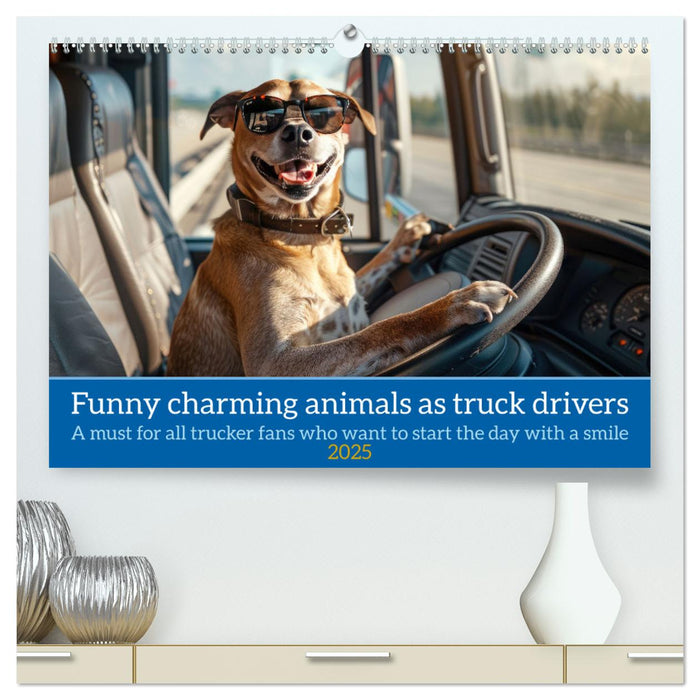 Funny charming animals as truck drivers (CALVENDO Premium-Calendar 2025)