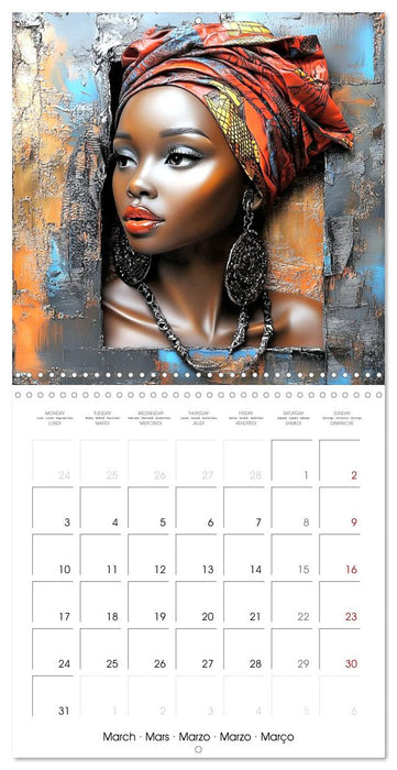 Artistic African Grace (CALVENDO Monthly Calendar 2025)