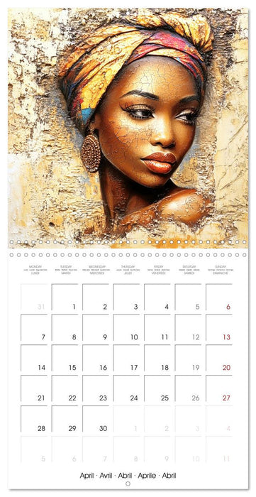 Artistic African Grace (CALVENDO Monthly Calendar 2025)