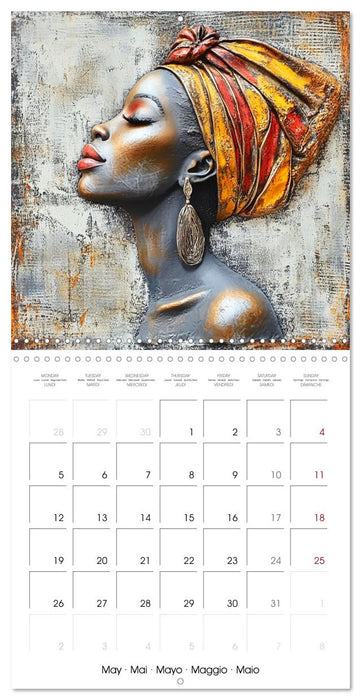 Artistic African Grace (CALVENDO Monthly Calendar 2025)