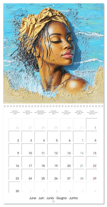 Artistic African Grace (CALVENDO Monthly Calendar 2025)