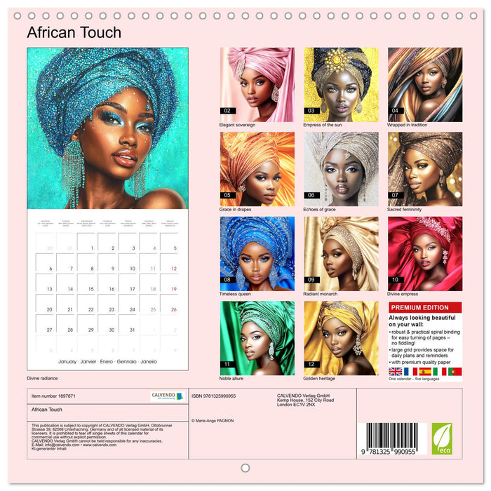 African Touch (CALVENDO Monthly Calendar 2025)