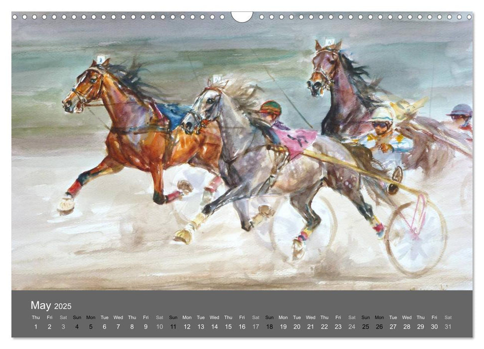 Horses in four seasons 2025 (CALVENDO Monthly Calendar 2025)