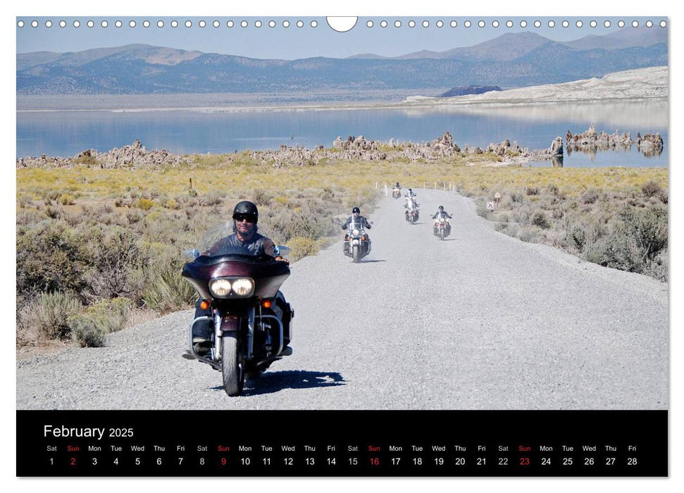 Riding the Wild West - America's Backroads by Motorcycle (CALVENDO Monthly Calendar 2025)