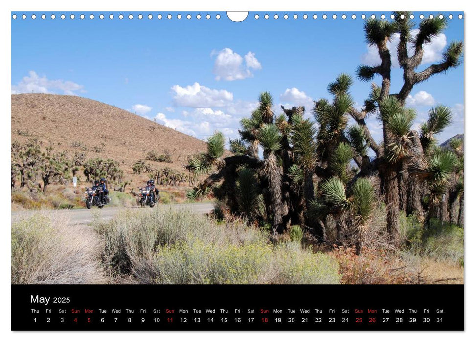 Riding the Wild West - America's Backroads by Motorcycle (CALVENDO Monthly Calendar 2025)