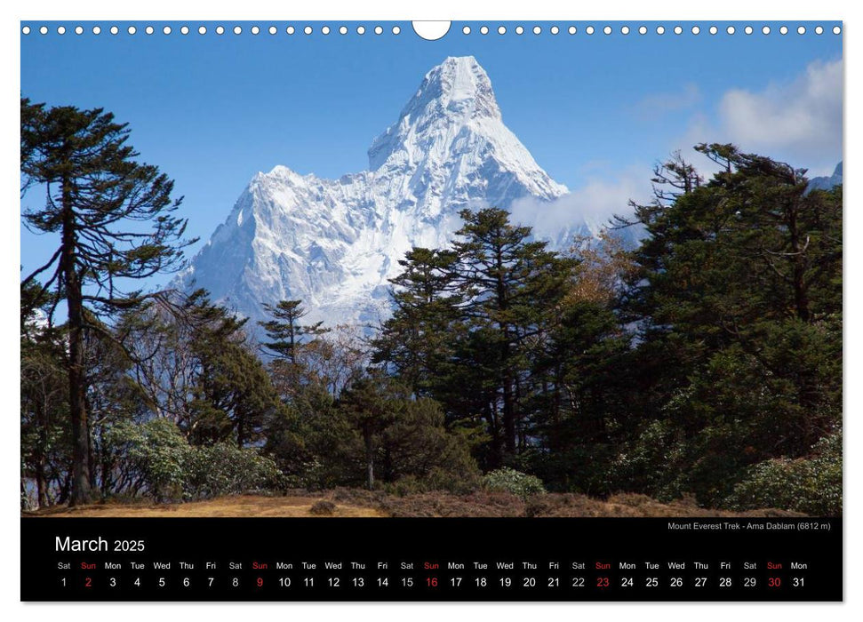 Mount Everest Trek (CALVENDO Monthly Calendar 2025)