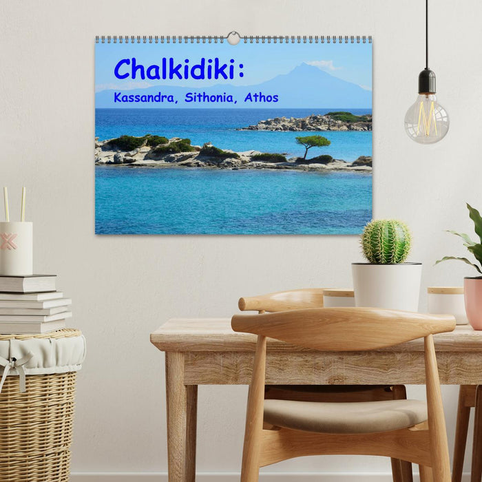 Chalkidiki: Kassandra, Sithonia, Athos (CALVENDO Monthly Calendar 2025)