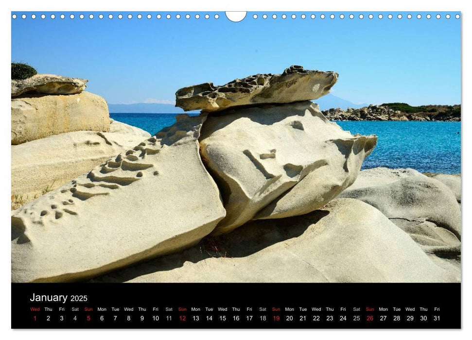 Chalkidiki: Kassandra, Sithonia, Athos (CALVENDO Monthly Calendar 2025)