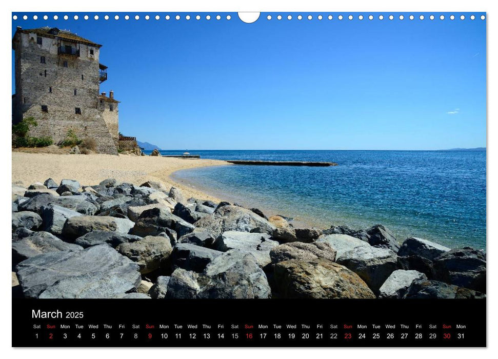 Chalkidiki: Kassandra, Sithonia, Athos (CALVENDO Monthly Calendar 2025)