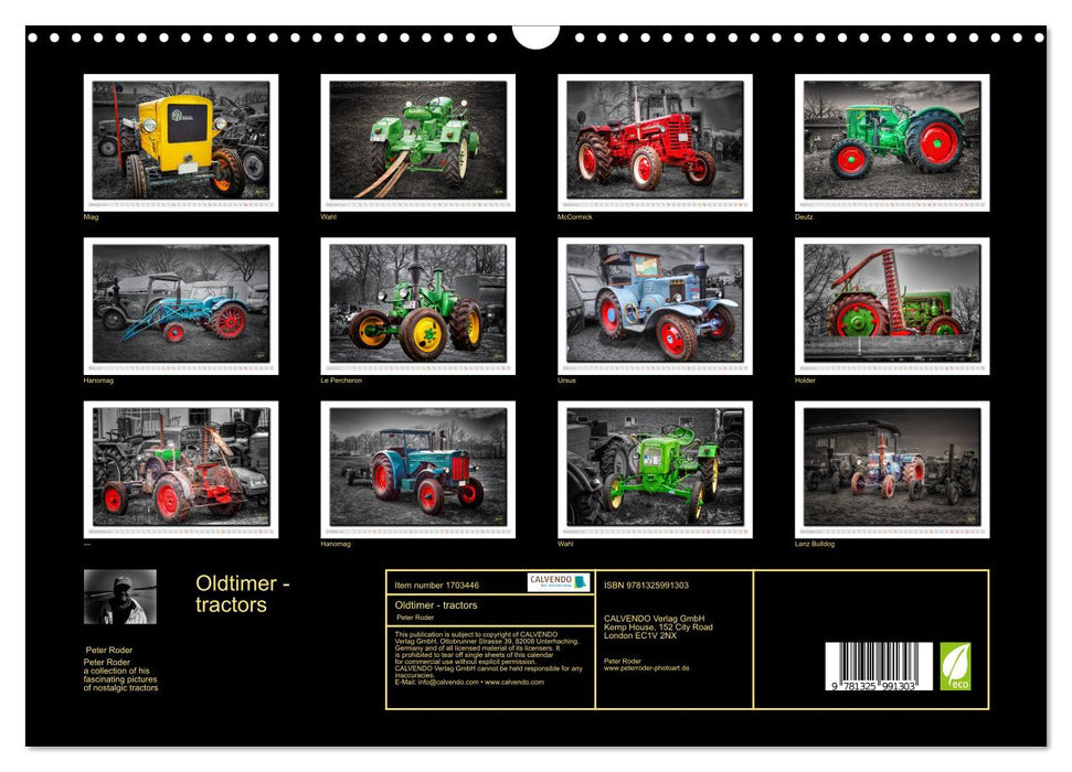 Oldtimer - tractors (CALVENDO Monthly Calendar 2025)