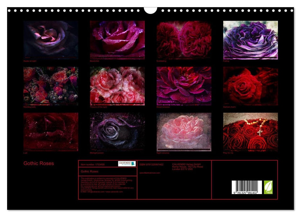 Gothic Roses (CALVENDO Monthly Calendar 2025)