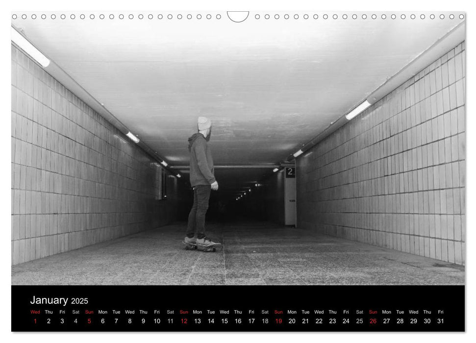 Skateboard - Street only (CALVENDO Monthly Calendar 2025)