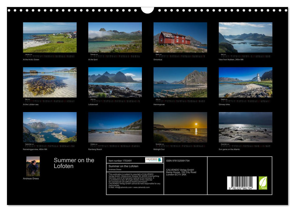 Summer on the Lofoten (CALVENDO Monthly Calendar 2025)