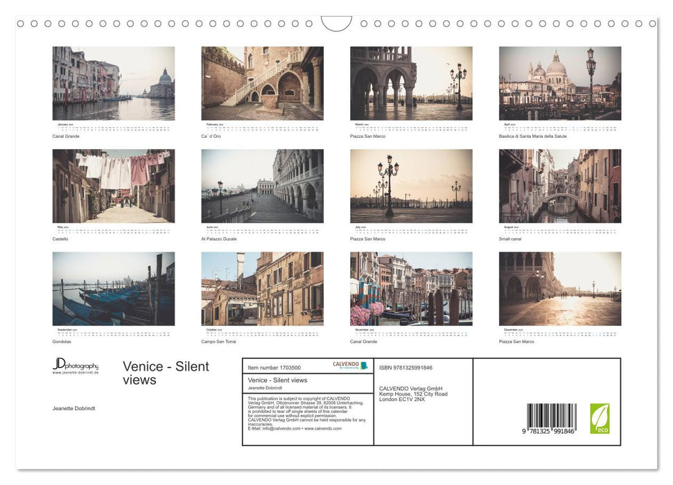 Venice - Silent views (CALVENDO Monthly Calendar 2025)