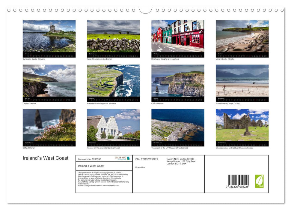 Ireland´s West Coast (CALVENDO Monthly Calendar 2025)