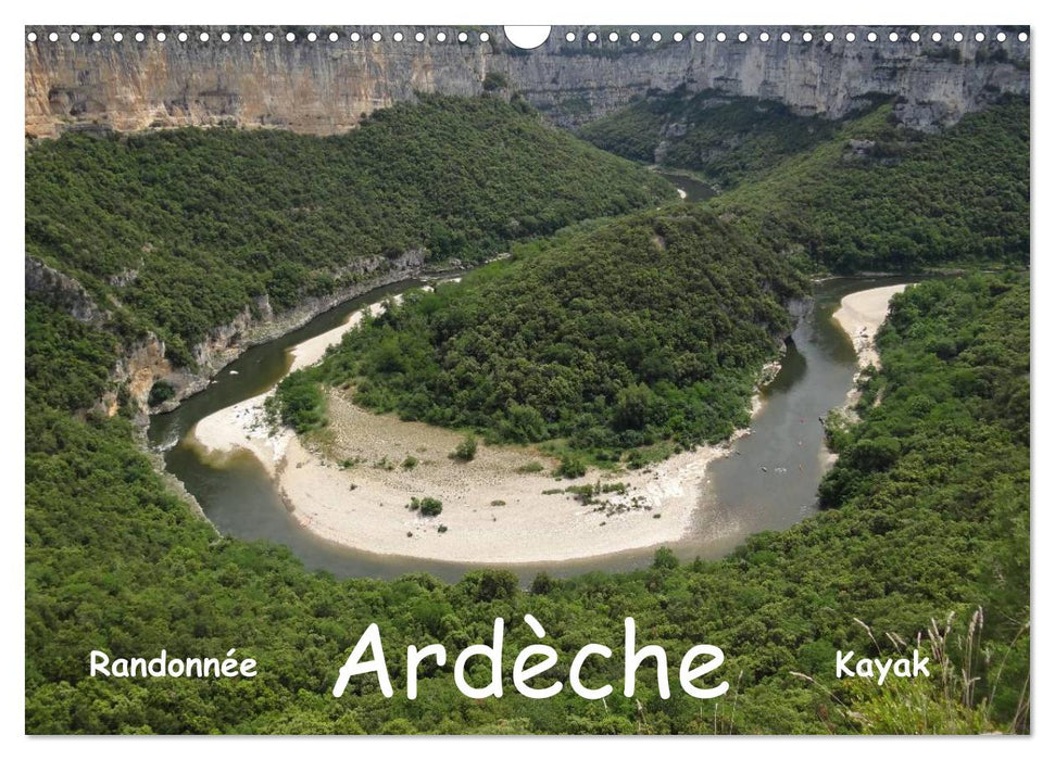 Ardèche - Randonnée & Kayak (CALVENDO Calendrier mensuel 2025)