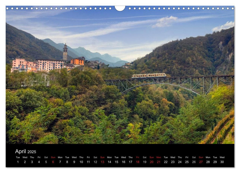 Ticino - Switzerland (CALVENDO Monthly Calendar 2025)