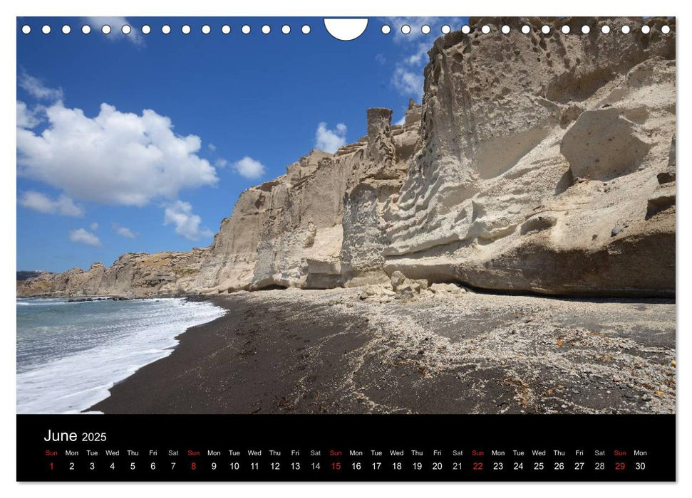 Santorini - Island in the Agean Sea (CALVENDO Monthly Calendar 2025)