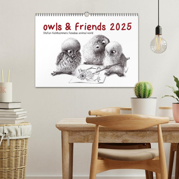 owls & friends 2025 (CALVENDO Monthly Calendar 2025)