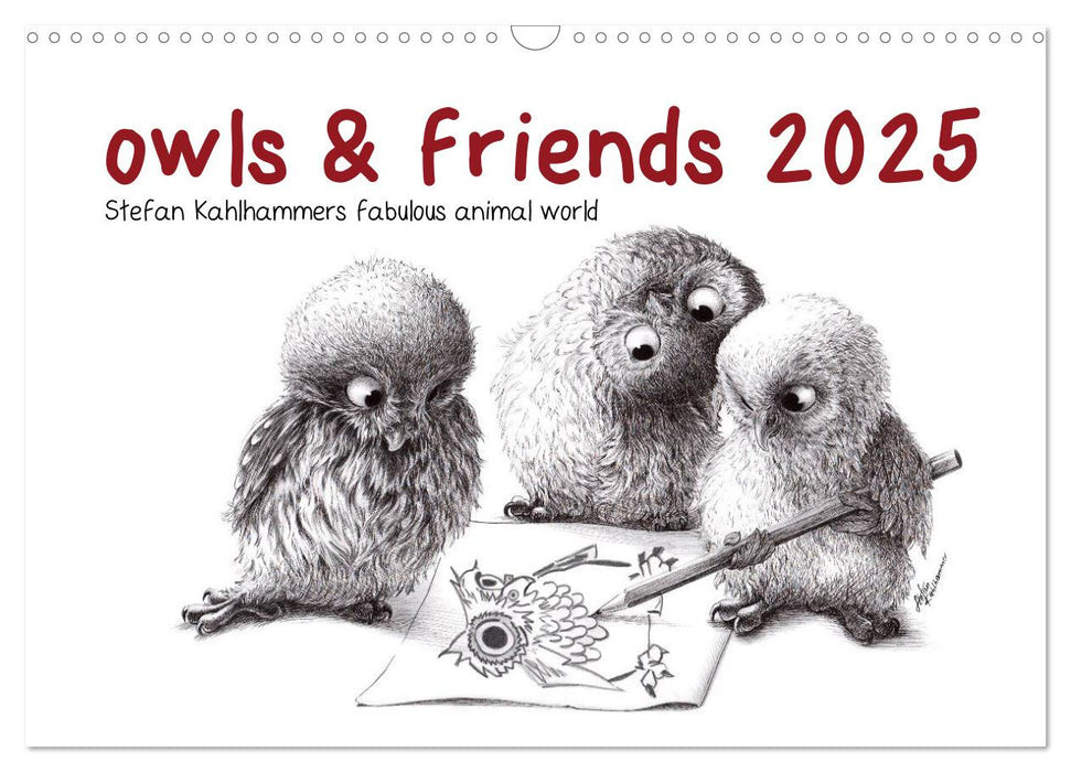 owls & friends 2025 (CALVENDO Monthly Calendar 2025)