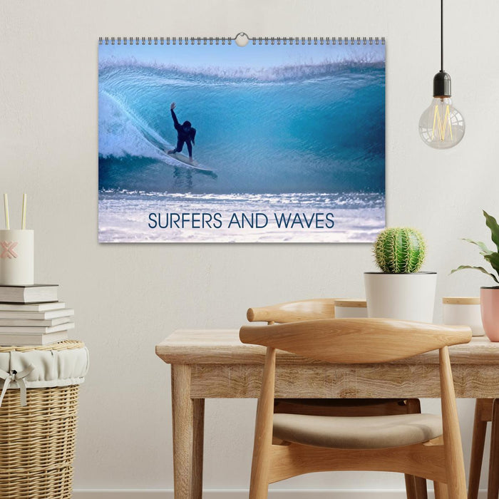 SURFERS AND WAVES (CALVENDO Monthly Calendar 2025)