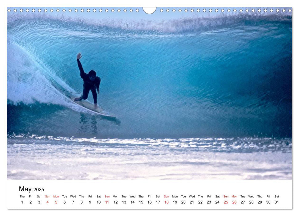 SURFERS AND WAVES (CALVENDO Monthly Calendar 2025)