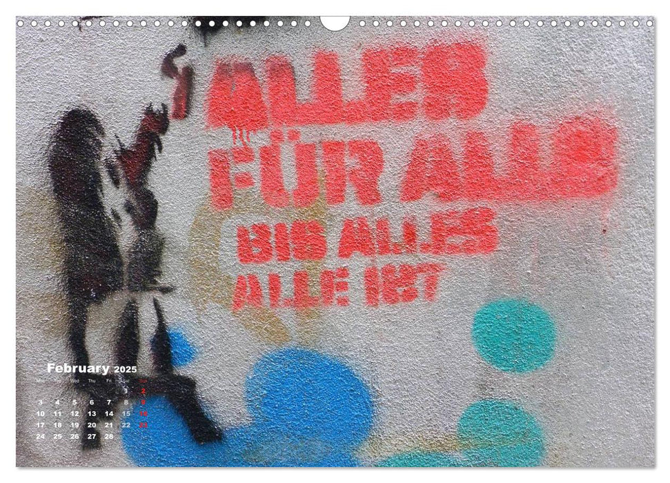 STENCIL ART IN BERLIN 2025 / UK-Version (CALVENDO Monthly Calendar 2025)