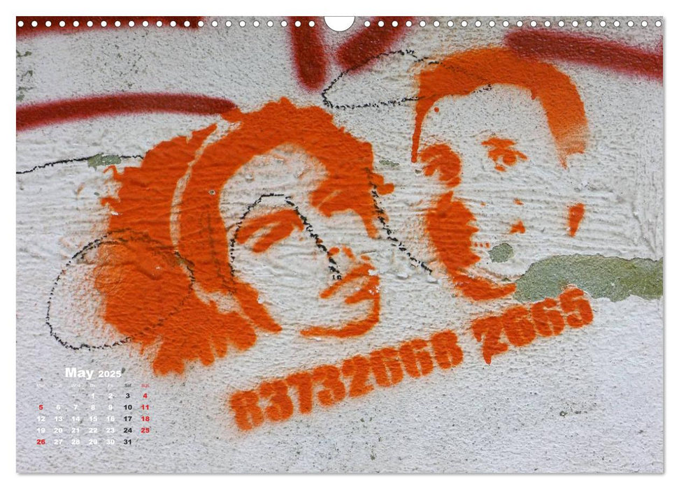 STENCIL ART IN BERLIN 2025 / UK-Version (CALVENDO Monthly Calendar 2025)