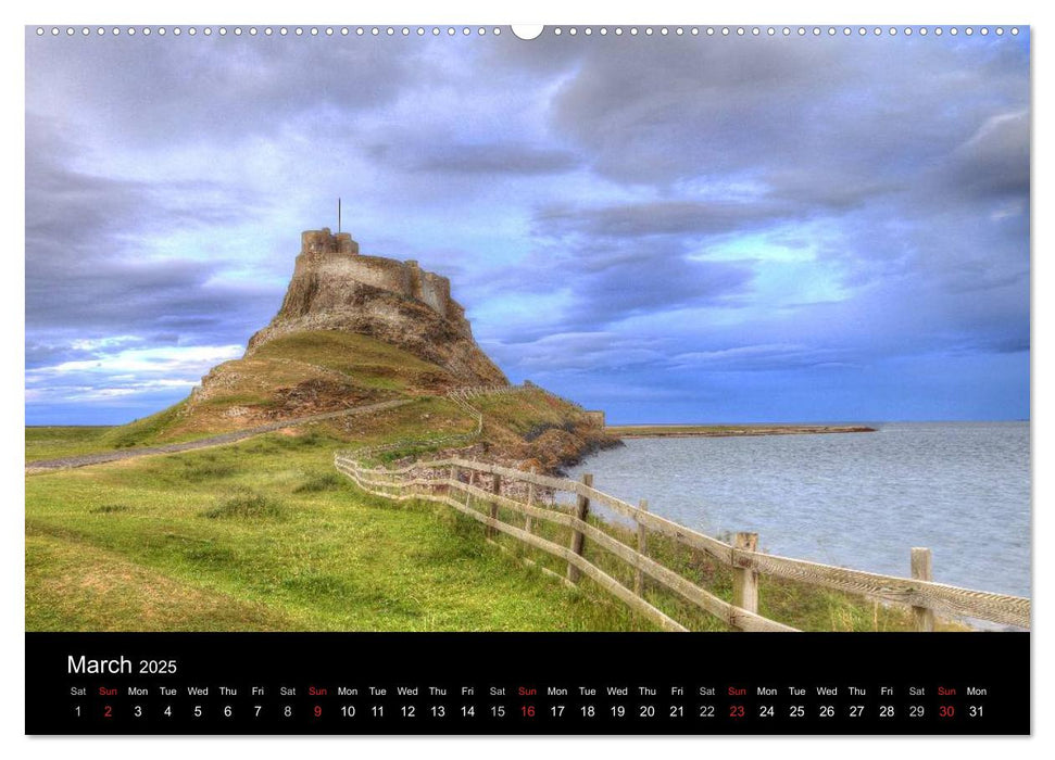 Holy Island - England / UK Version (CALVENDO Premium-Calendar 2025)