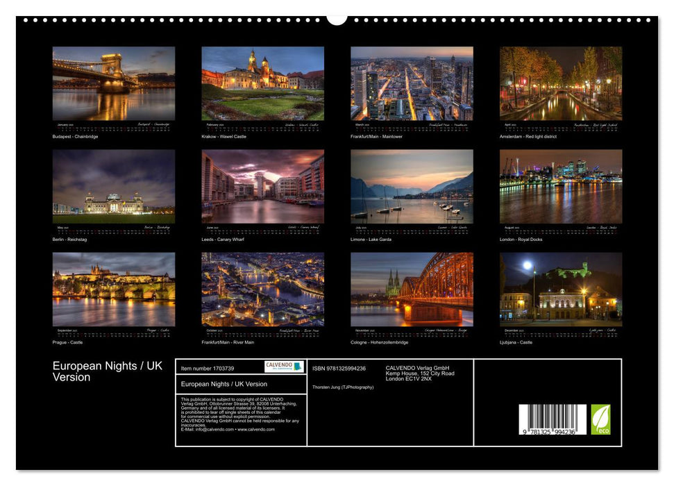 European Nights / UK Version (CALVENDO Premium-Calendar 2025)