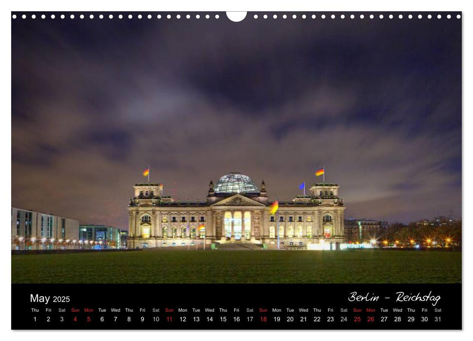 European Nights / UK Version (CALVENDO Monthly Calendar 2025)