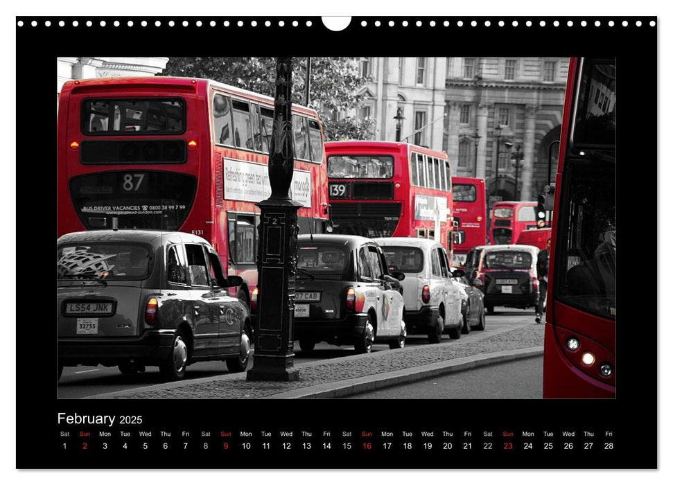 Taxis in London / UK-Version (CALVENDO Monthly Calendar 2025)