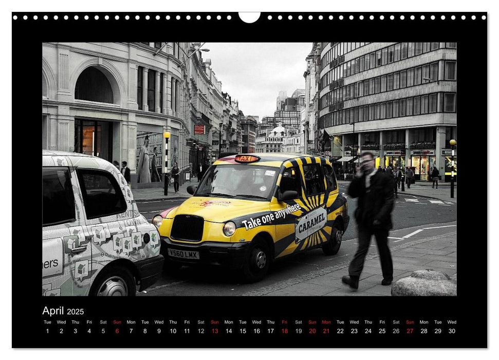 Taxis in London / UK-Version (CALVENDO Monthly Calendar 2025)