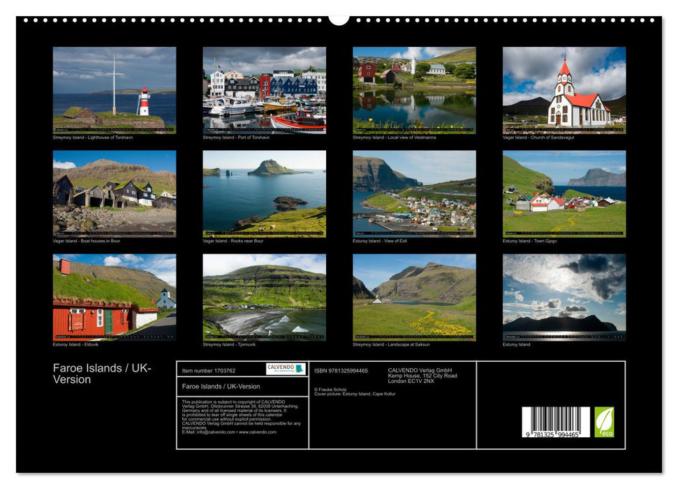 Faroe Islands / UK-Version (CALVENDO Premium-Calendar 2025)