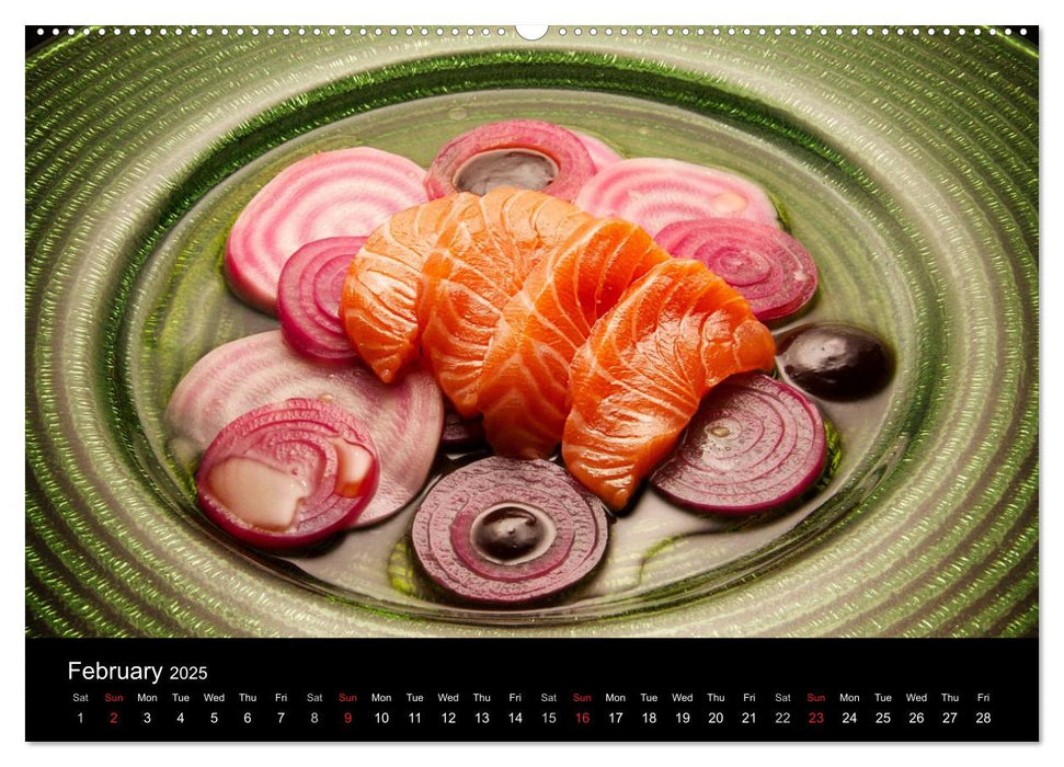 Delicious - Gourmet Food Calendar 2025 / UK-Version (CALVENDO Premium-Calendar 2025)