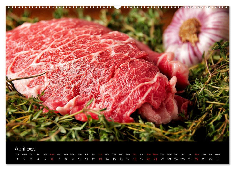 Delicious - Gourmet Food Calendar 2025 / UK-Version (CALVENDO Premium-Calendar 2025)