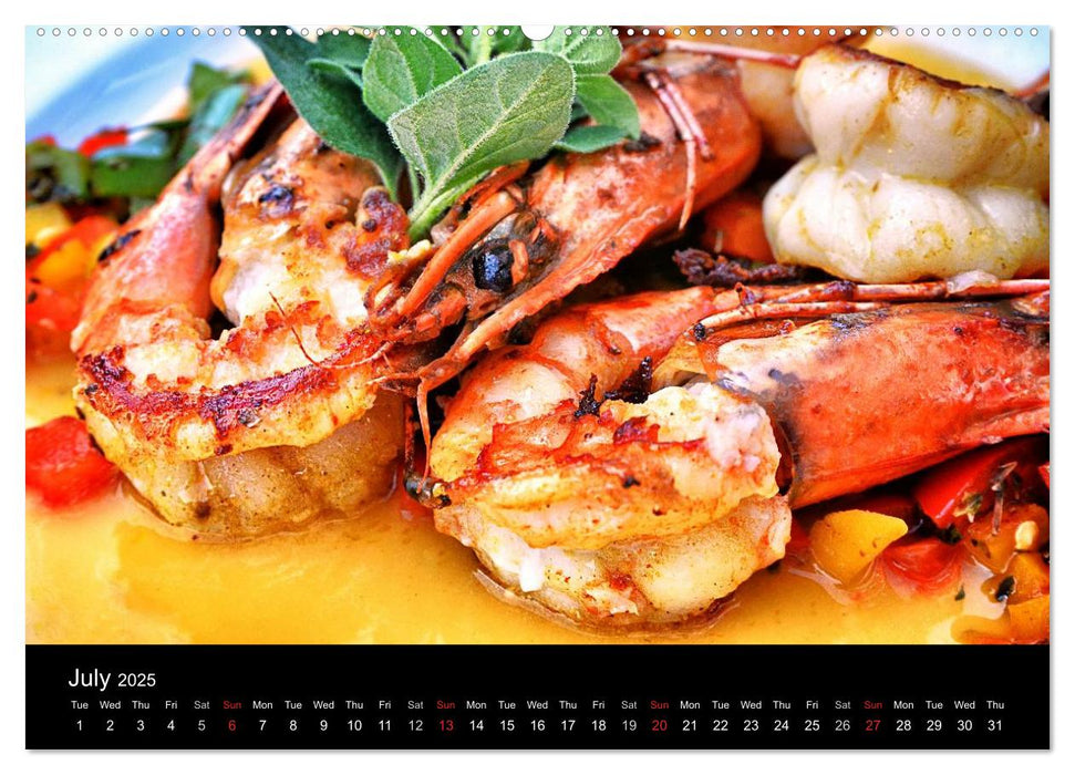 Delicious - Gourmet Food Calendar 2025 / UK-Version (CALVENDO Premium-Calendar 2025)