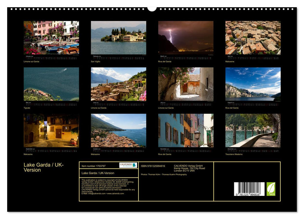 Lake Garda / UK-Version (CALVENDO Premium-Calendar 2025)