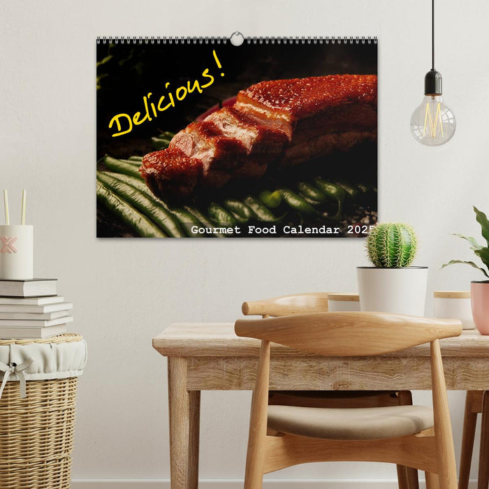 Delicious - Gourmet Food Calendar 2025 / UK-Version (CALVENDO Monthly Calendar 2025)