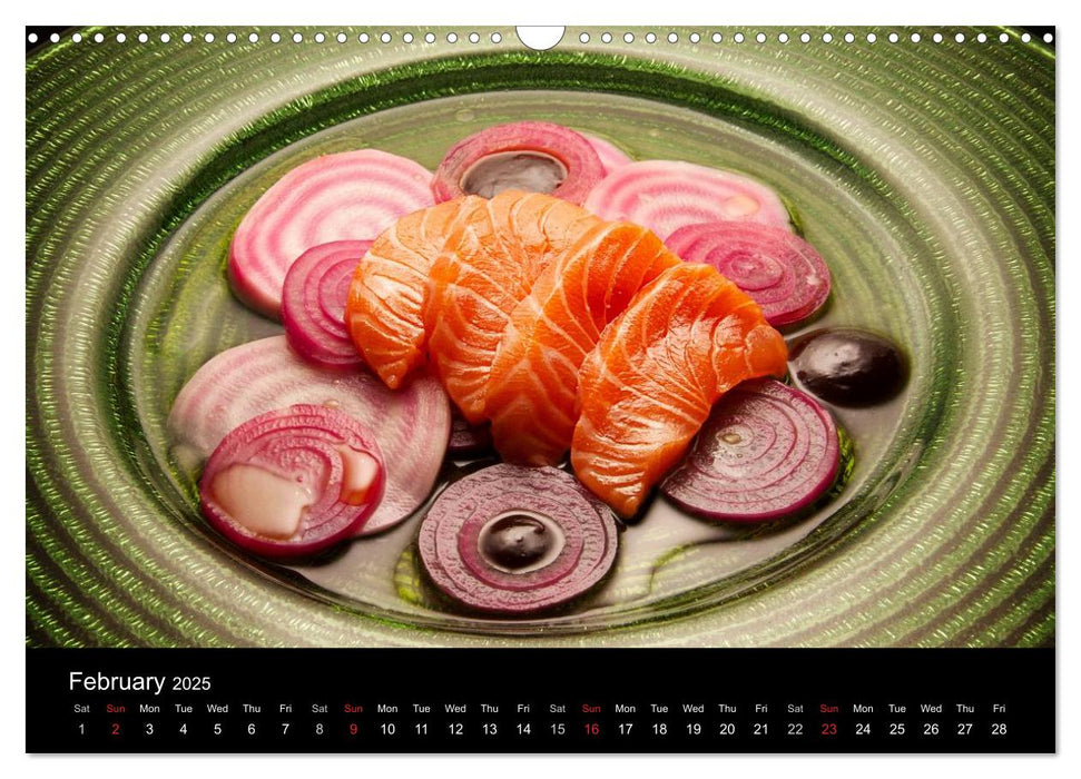 Delicious - Gourmet Food Calendar 2025 / UK-Version (CALVENDO Monthly Calendar 2025)