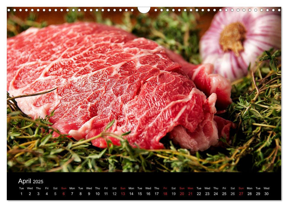 Delicious - Gourmet Food Calendar 2025 / UK-Version (CALVENDO Monthly Calendar 2025)