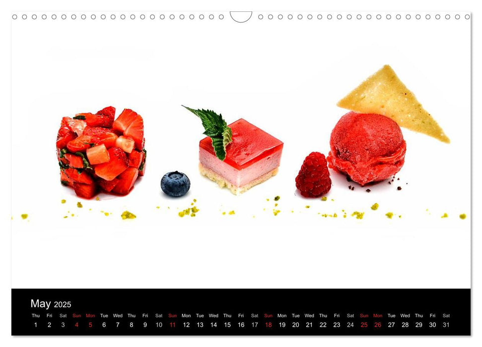 Delicious - Gourmet Food Calendar 2025 / UK-Version (CALVENDO Monthly Calendar 2025)